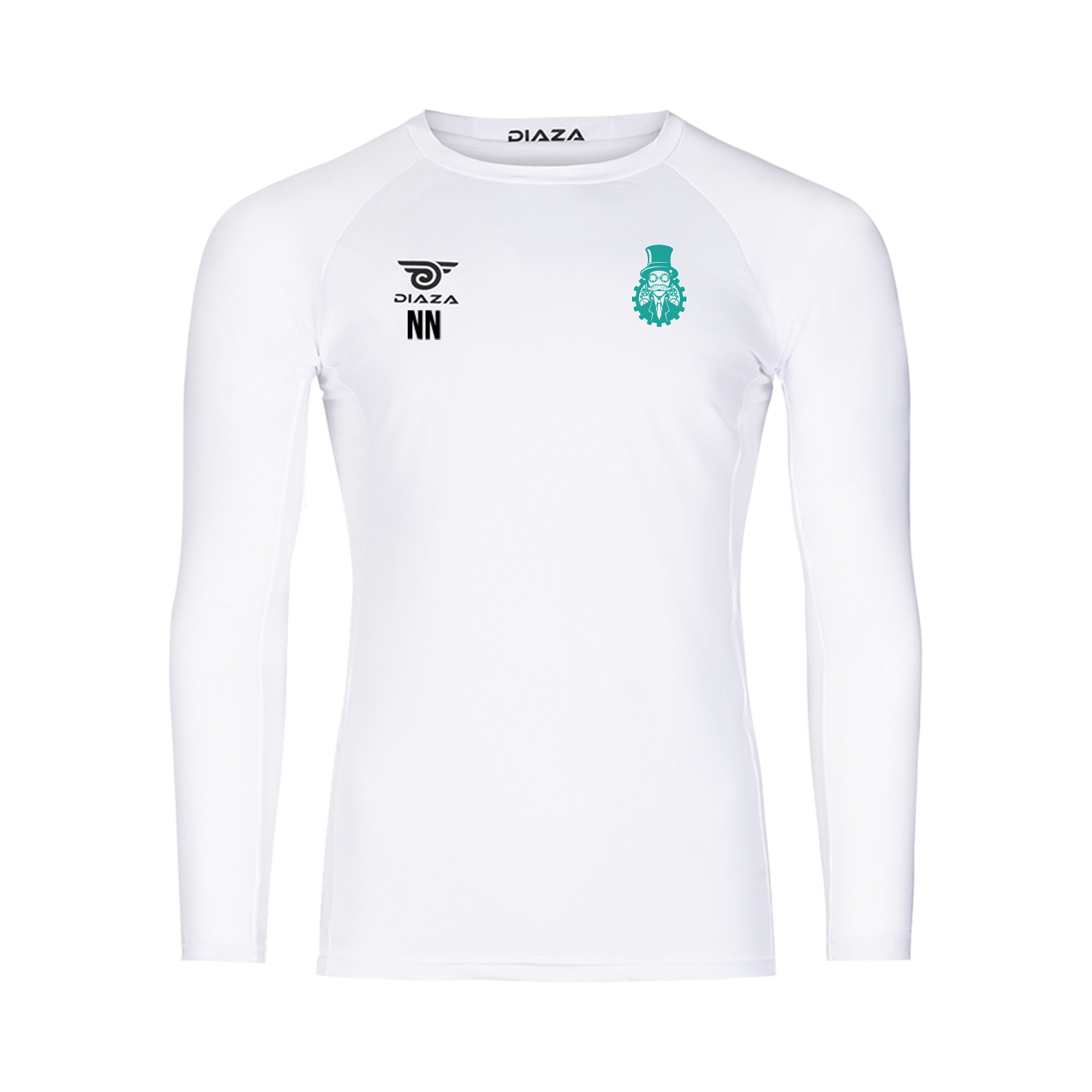 Detroit Innovators Long Sleeve Compression Shirt White - Diaza Football 