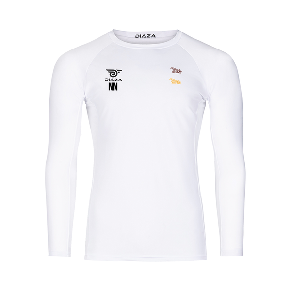 Charlotte Aviators Long Sleeve Compression Shirt White - Diaza Football 