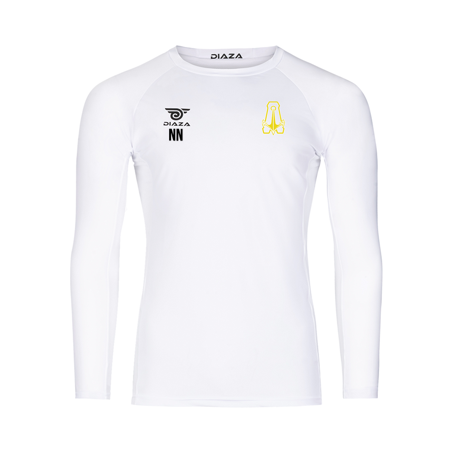 Washington Admirals Long Sleeve Compression Shirt White - Diaza Football 