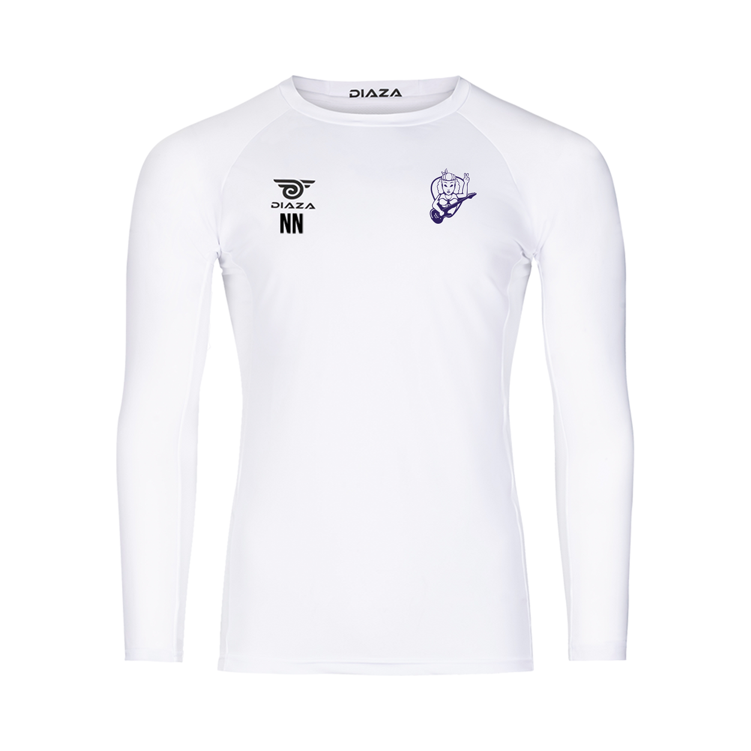 Cleveland Riff Long Sleeve Compression Shirt White - Diaza Football 