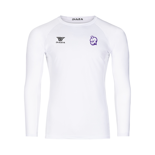 New Orleans Curse Long Sleeve Compression Shirt White - Diaza Football 