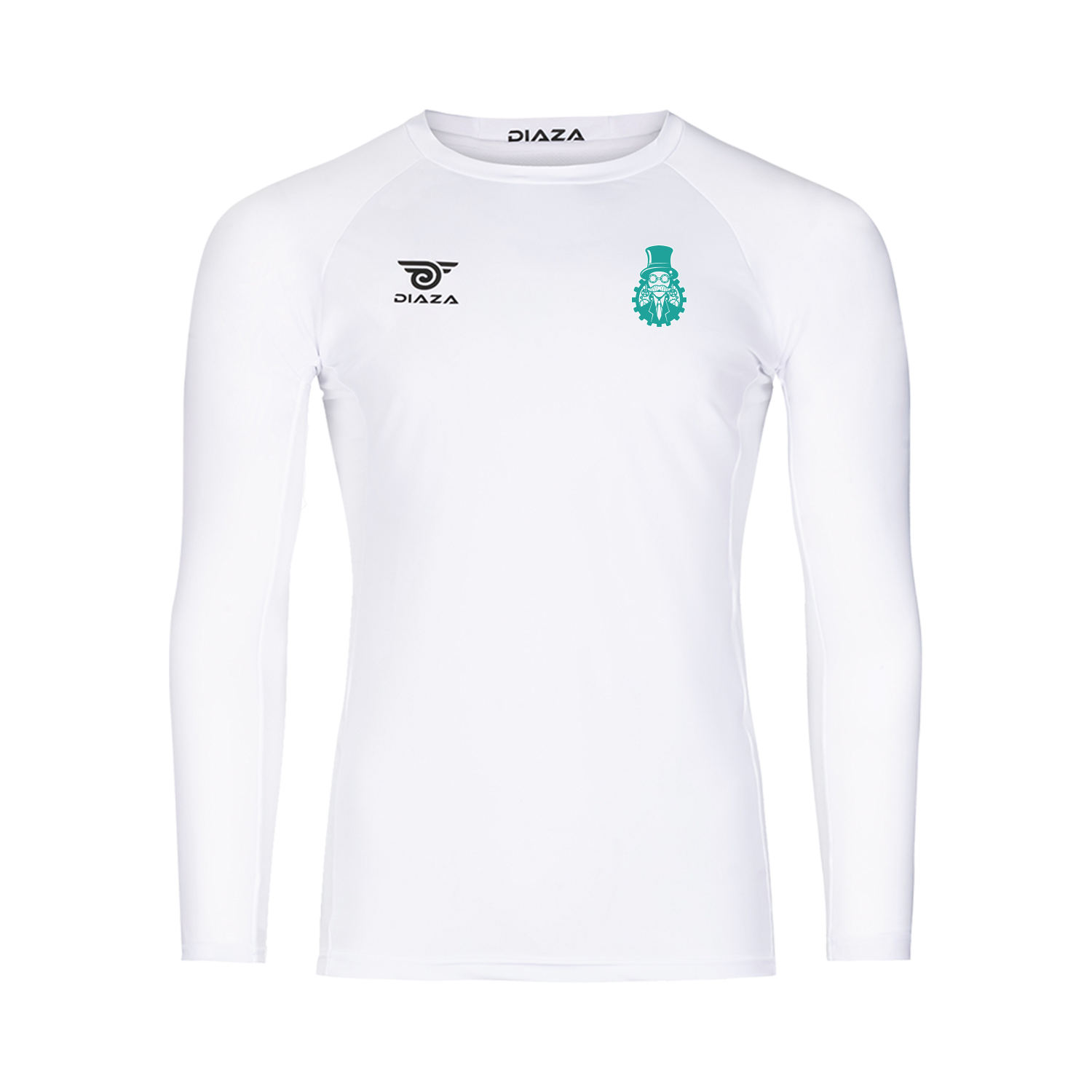 Detroit Innovators Long Sleeve Compression Shirt White - Diaza Football 