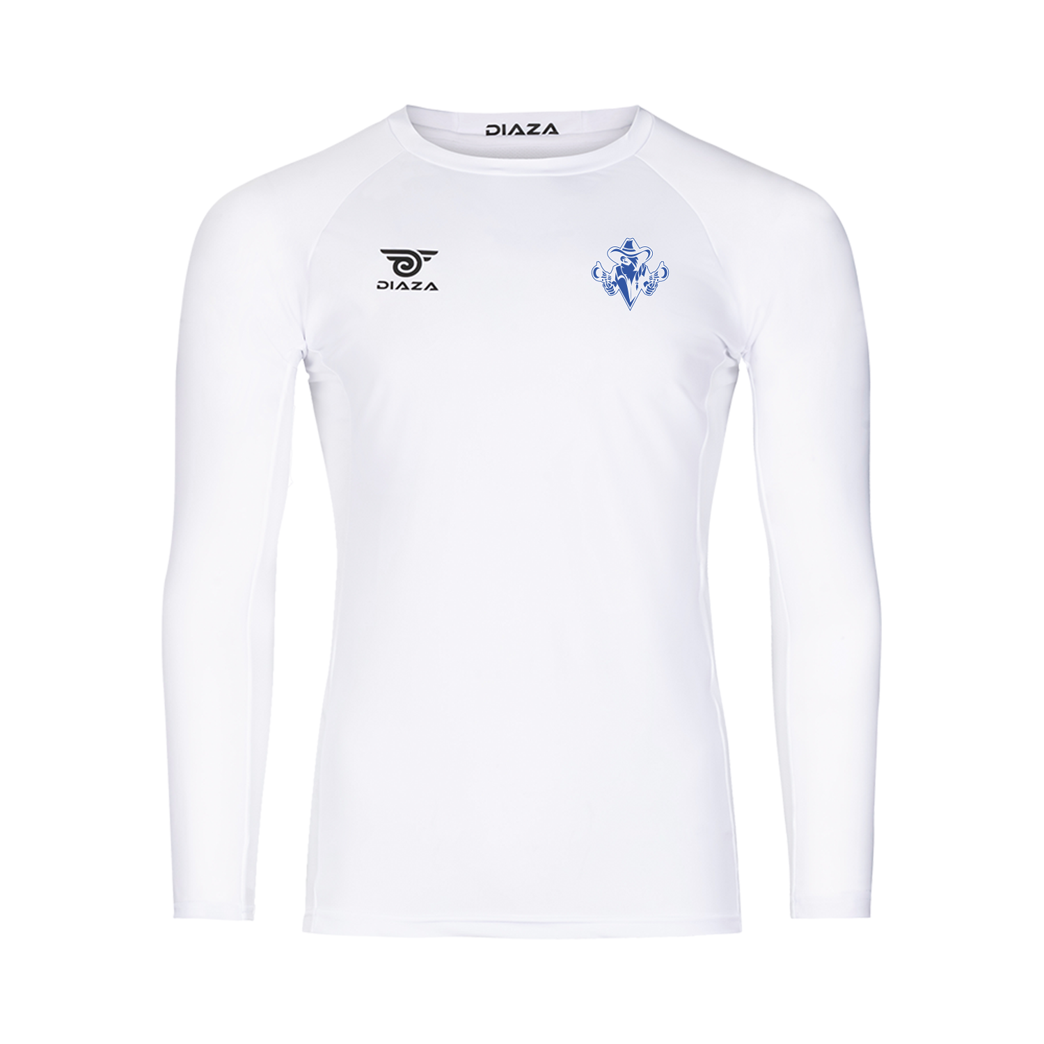 Austin Outlaws Long Sleeve Compression Shirt White - Diaza Football 