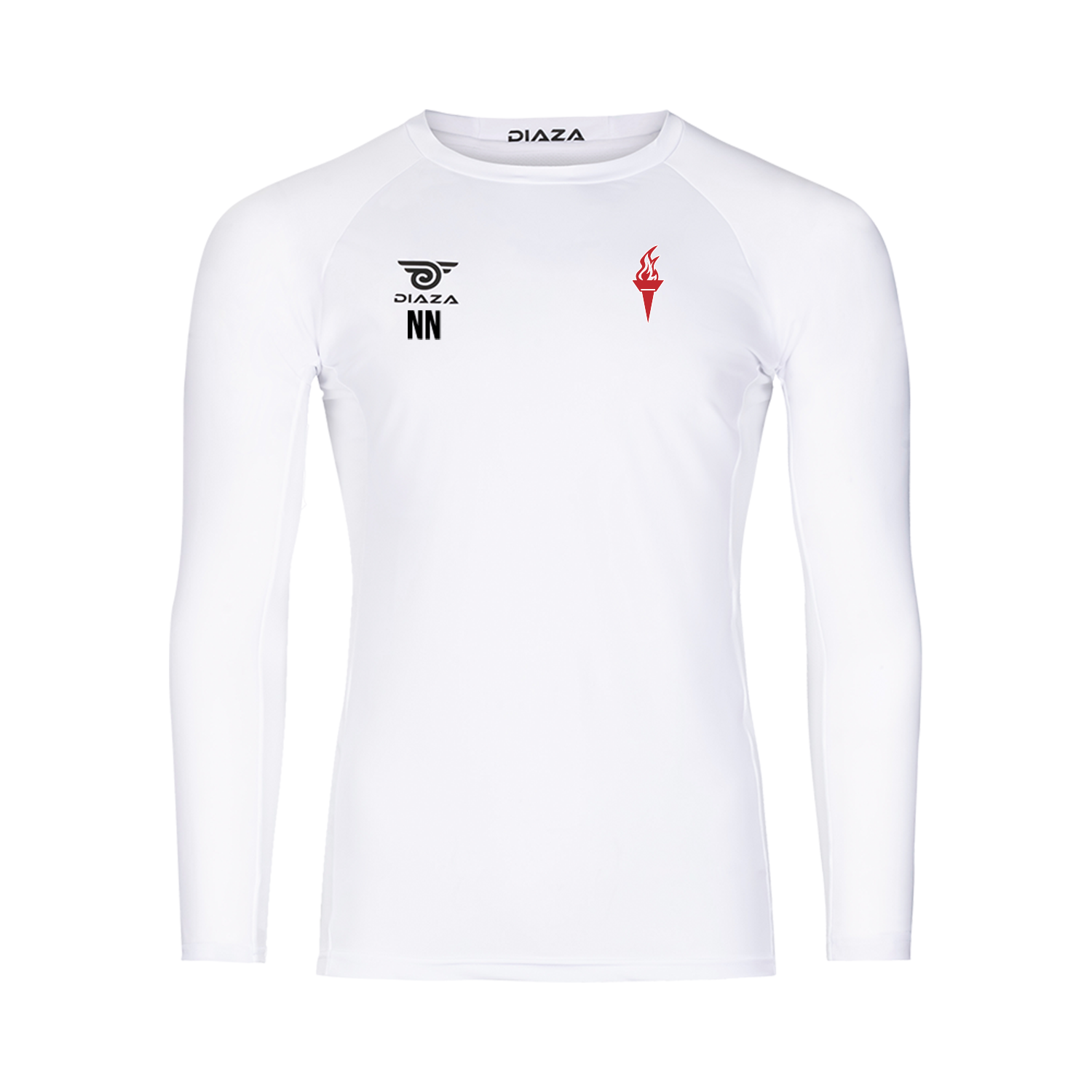 New York Titans Long Sleeve Compression Shirt White - Diaza Football 