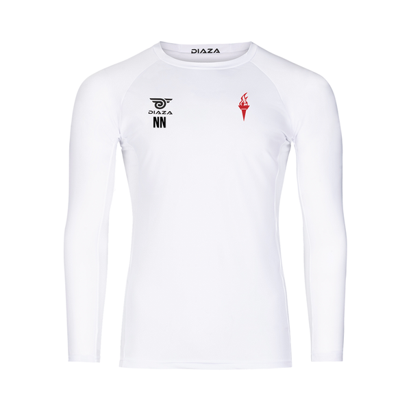 Diaza Football New York Titans Long Sleeve Compression Shirt White S
