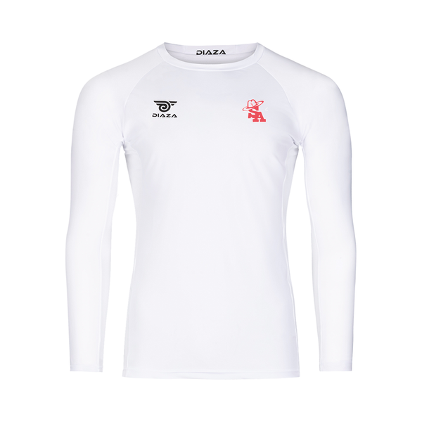 San Antonio Soldados Long Sleeve Compression Shirt White - Diaza Football 
