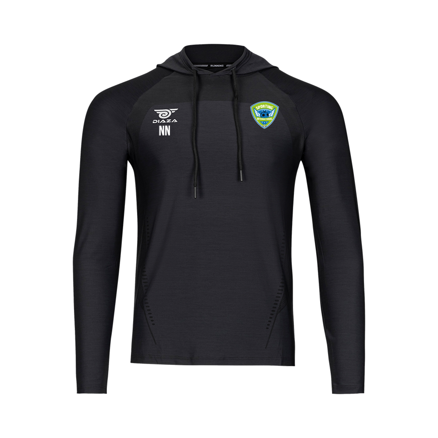 Sporting International Suba Hooded Long Sleeve Black - Diaza Football 