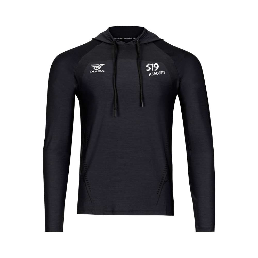 S19 Academy Suba Hooded Long Sleeve Black - Diaza Football 