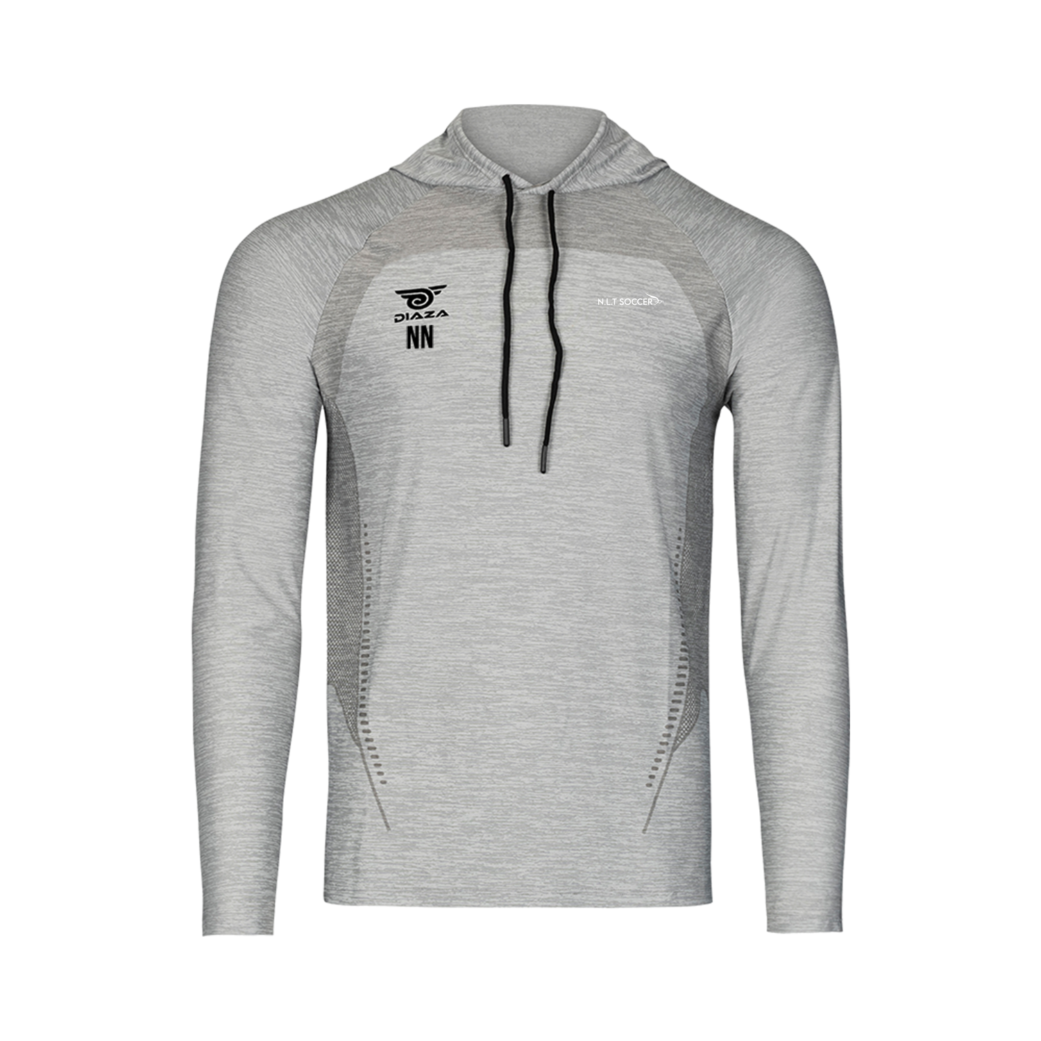 NLT Hooded Long Sleeve Light Gray - Diaza Football 