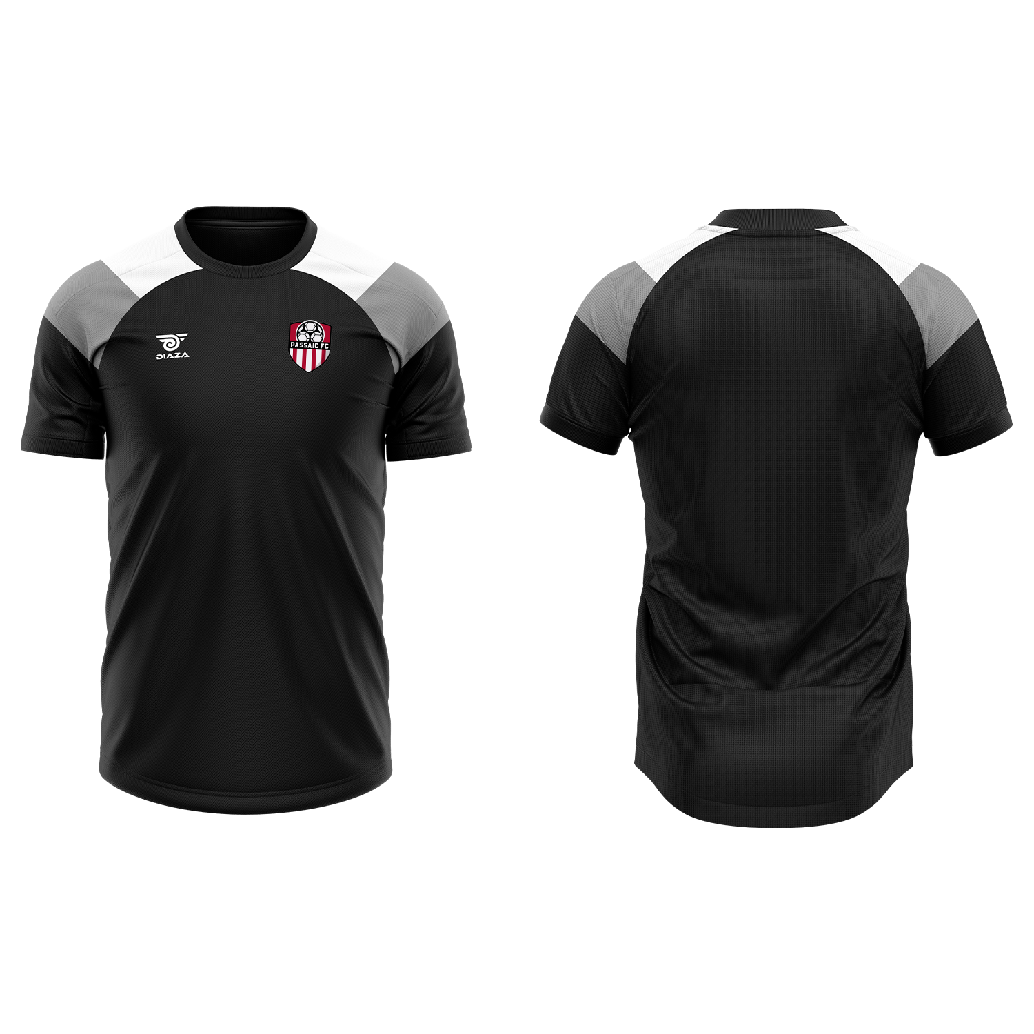 Passaic FC Tri-Tone Practice Jersey Black - Diaza Football 