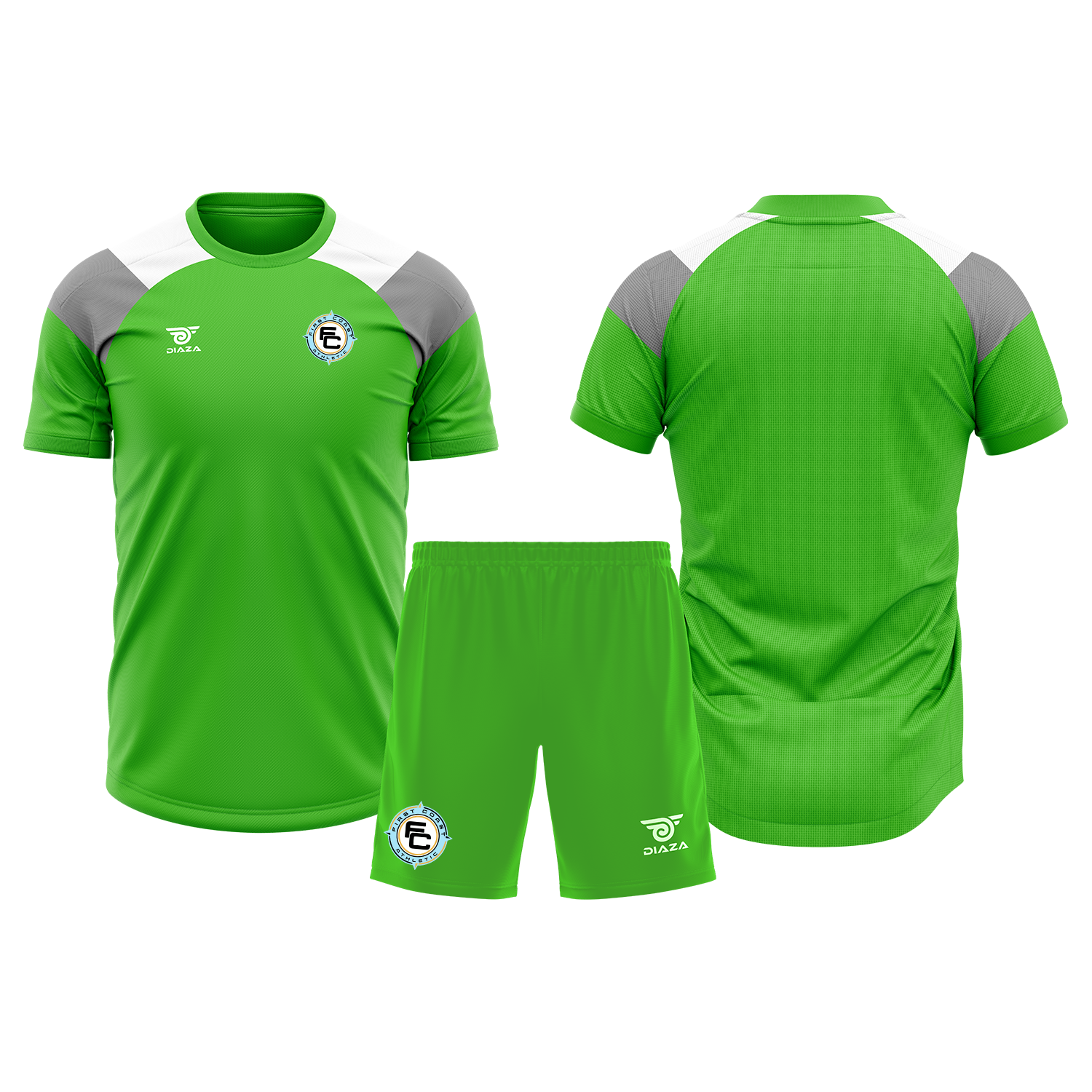 First Coast Athletic Tri-Tone Practice Kit Green - Diaza Football 