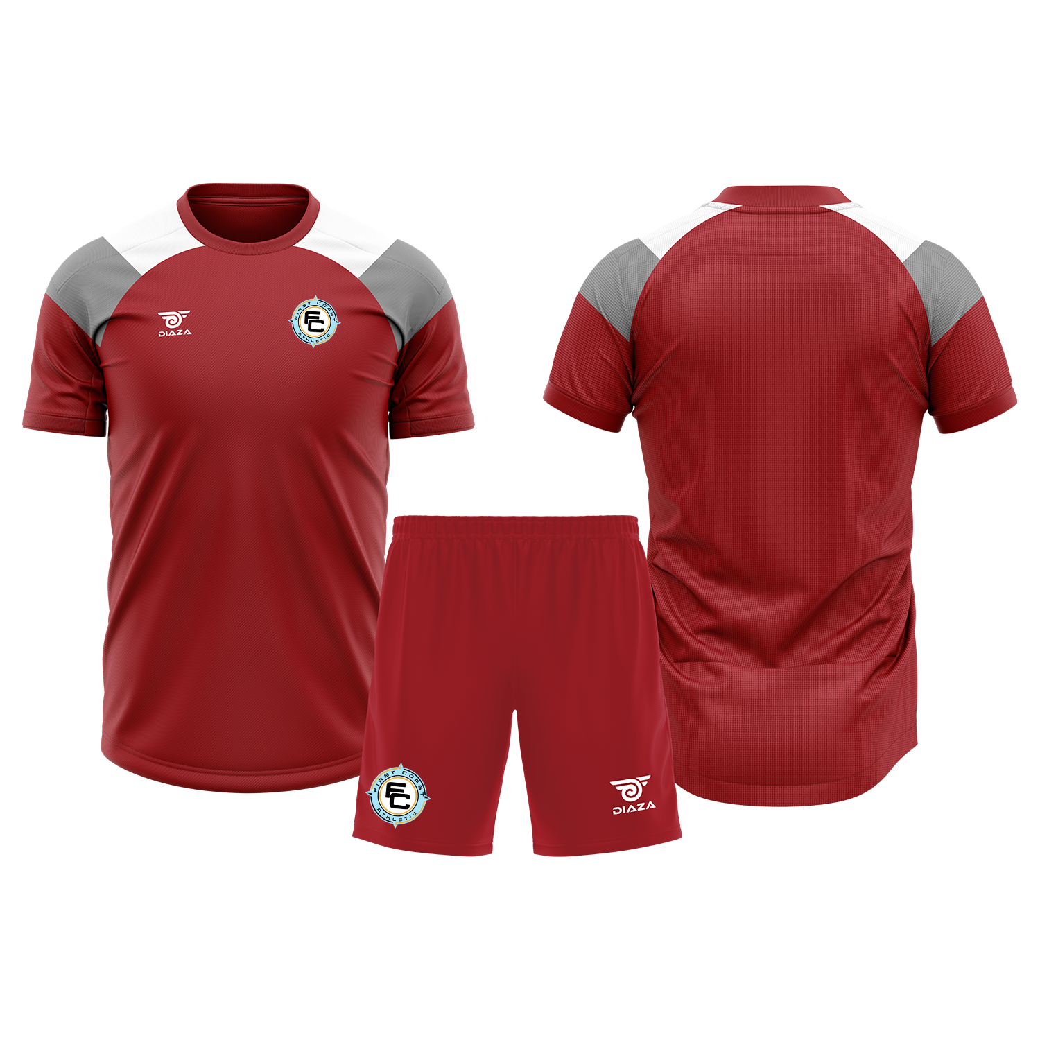 First Coast Athletic Tri-Tone Practice Kit Red - Diaza Football 