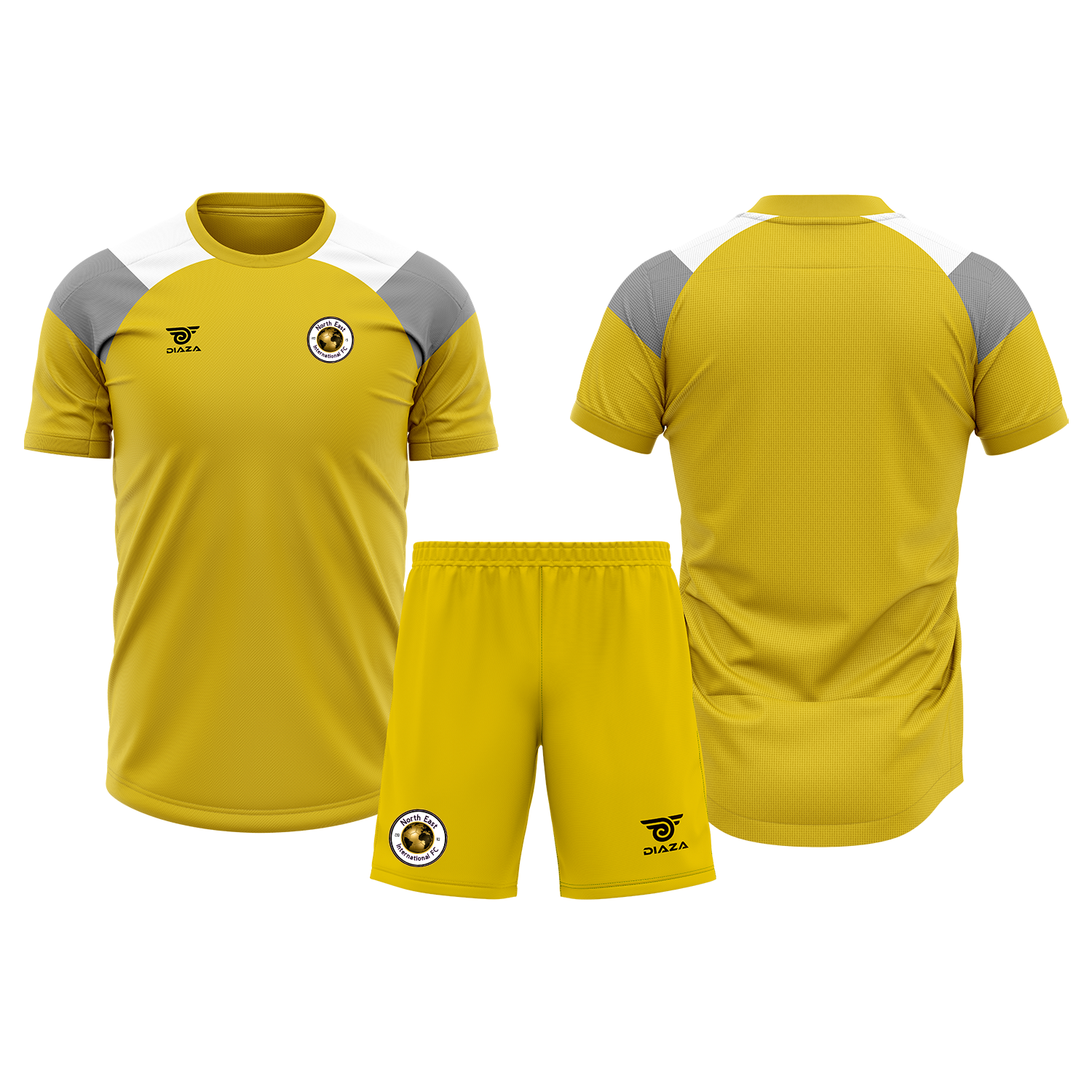 NEI FC Tri-Tone Practice Kit Yellow - Diaza Football 