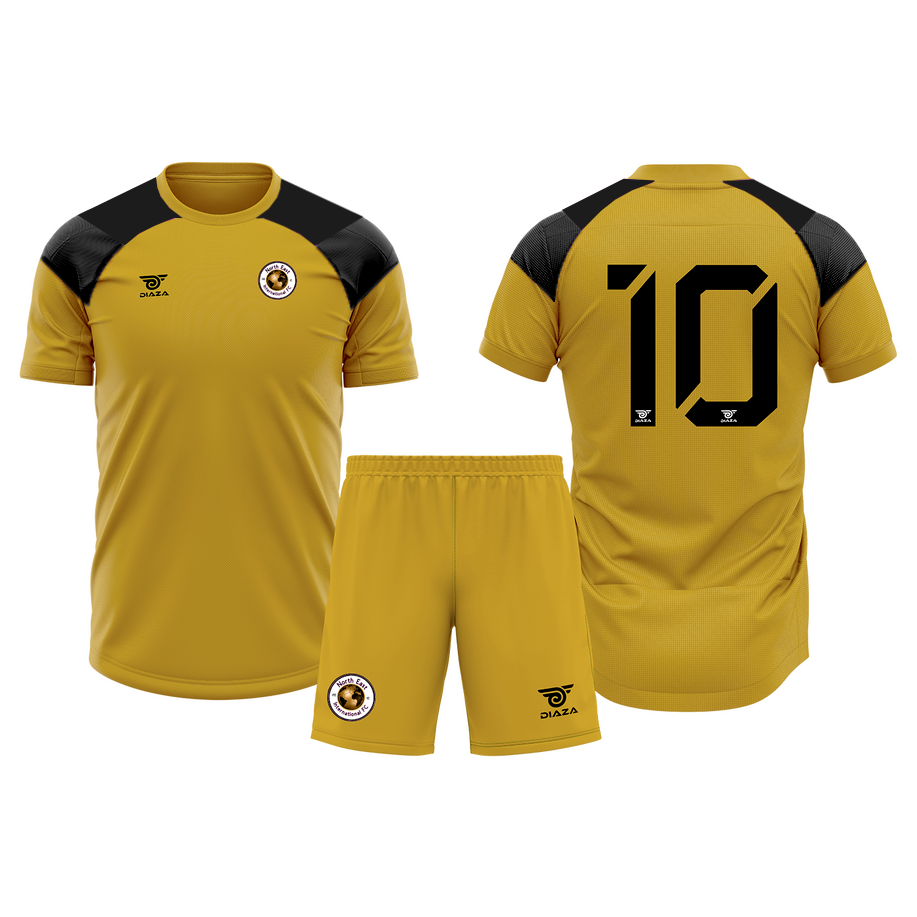 NEI FC Tri-Tone Practice Kit Gold, Black - Diaza Football 