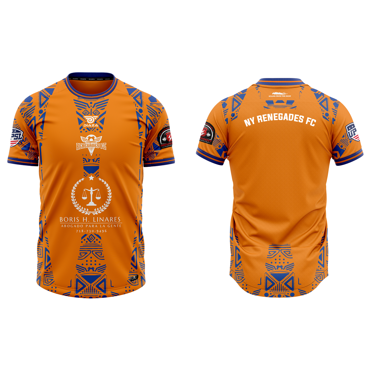 Renegades Orange Jersey - Diaza Football 