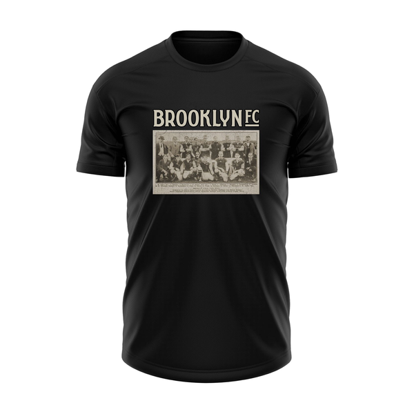 Brooklyn FC Soccer Retro Black T-Shirt