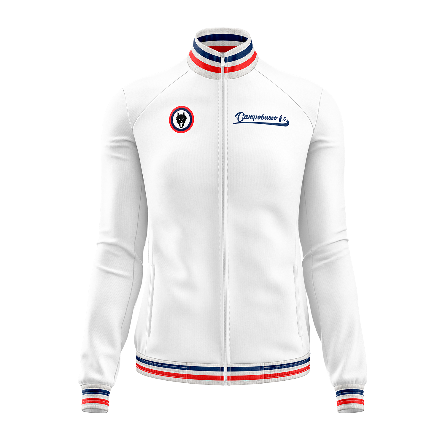 Campobasso FC Women Travel Jacket White - Diaza Football 