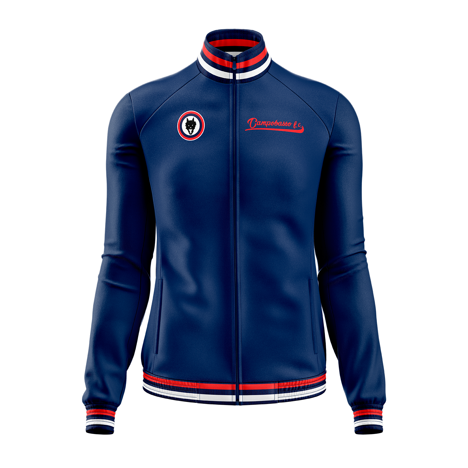 Campobasso FC Women Travel Jacket Blue - Diaza Football 