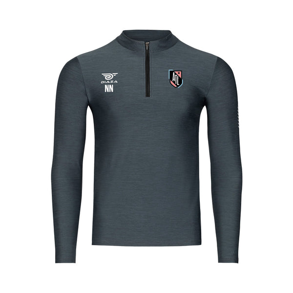 Athletic United Diaza Run 3/4 Zip Dark Gray - Diaza Football 