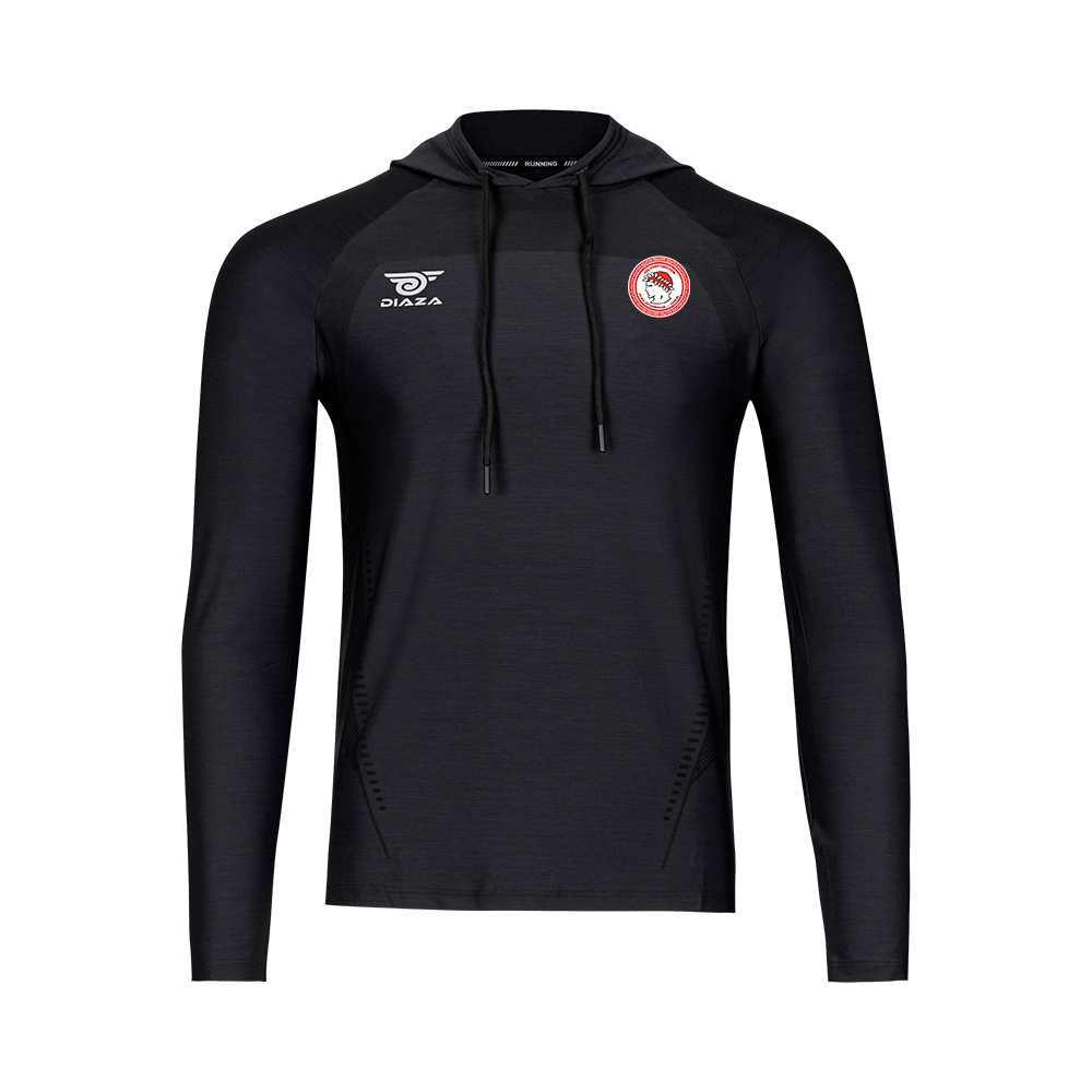Olympiacos Suba Hooded Long Sleeve Black - Diaza Football 