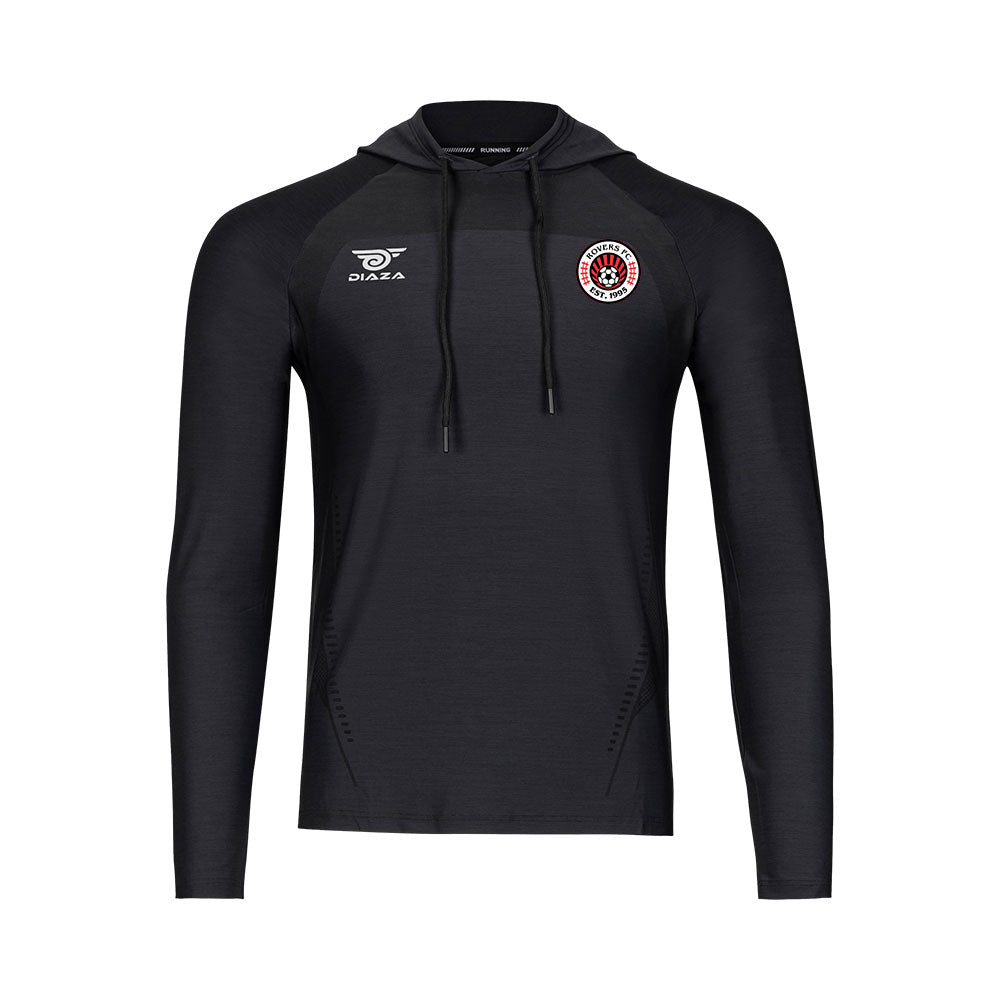 Rovers FC Suba Hooded Long Sleeve Black - Diaza Football 