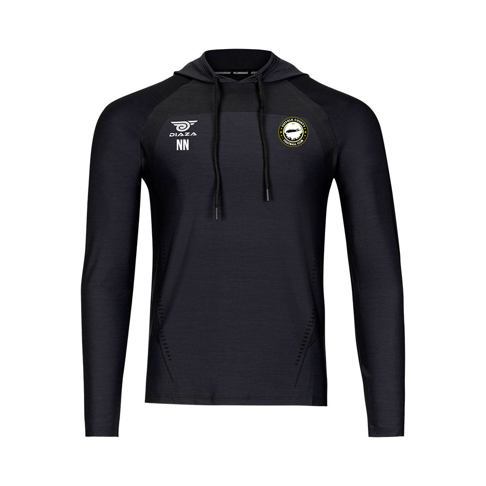 Suffolk County Suba Hooded Long Sleeve Black - Diaza Football 
