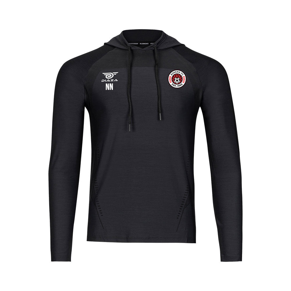 Rovers FC Suba Hooded Long Sleeve Black - Diaza Football 