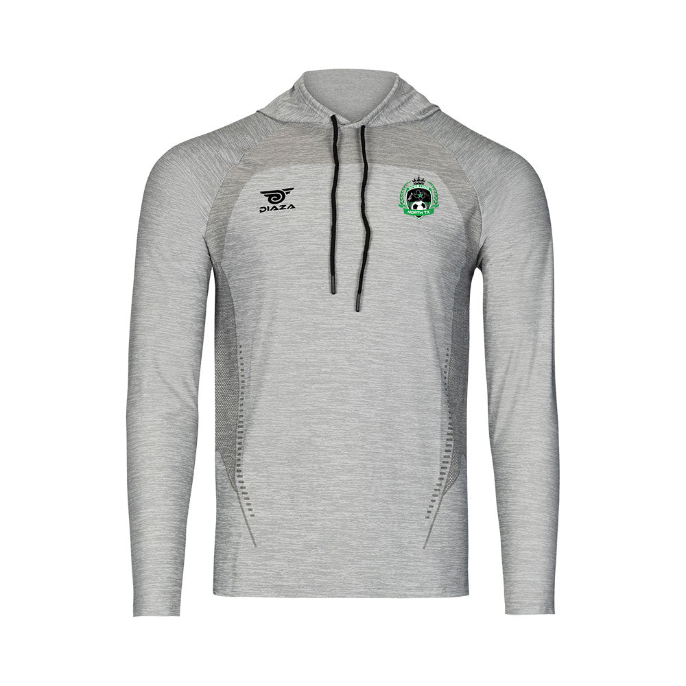 Sporting North Texas Suba Hooded Long Sleeve Light Gray - Diaza Football 