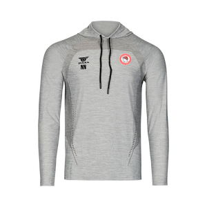 Olympiacos Suba Hooded Long Sleeve Light Gray - Diaza Football 